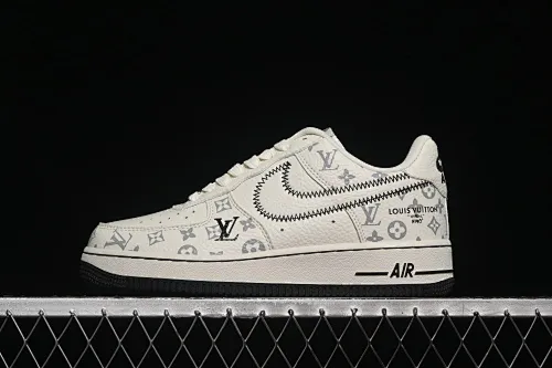 All categories Nk Air Force 1 Air Force series Nk Air Force 1 Low Air Force low-top Nike Air Force 1'07 Low LV joint beige black line Air Force 1 low-top casual sneakers SC0601-557